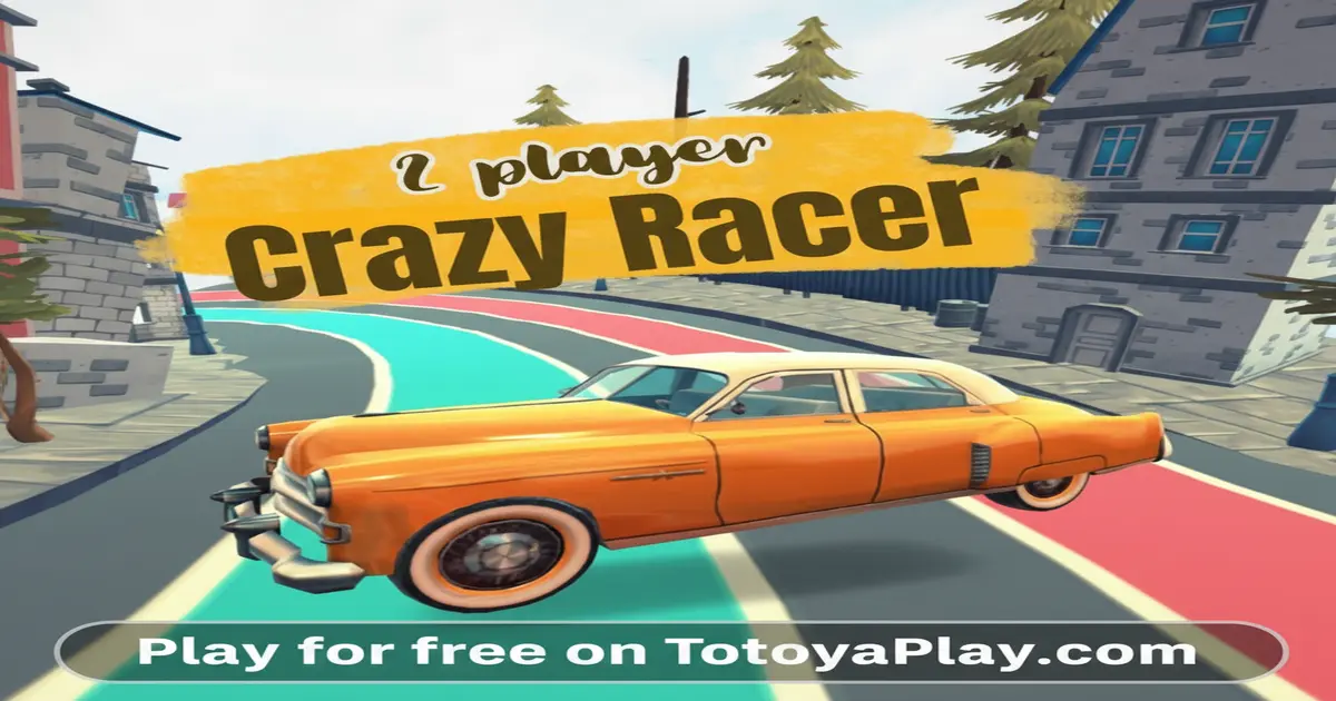 Gameplay screenshot of 2 Player Crazy Racer