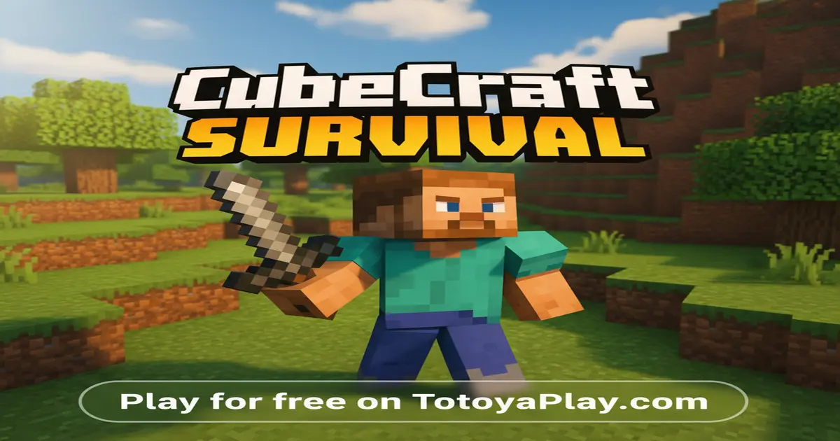 Gameplay screenshot of CubeCraft Survival