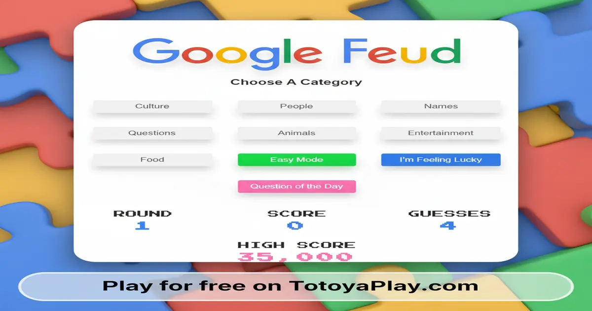 Gameplay screenshot of Google Feud