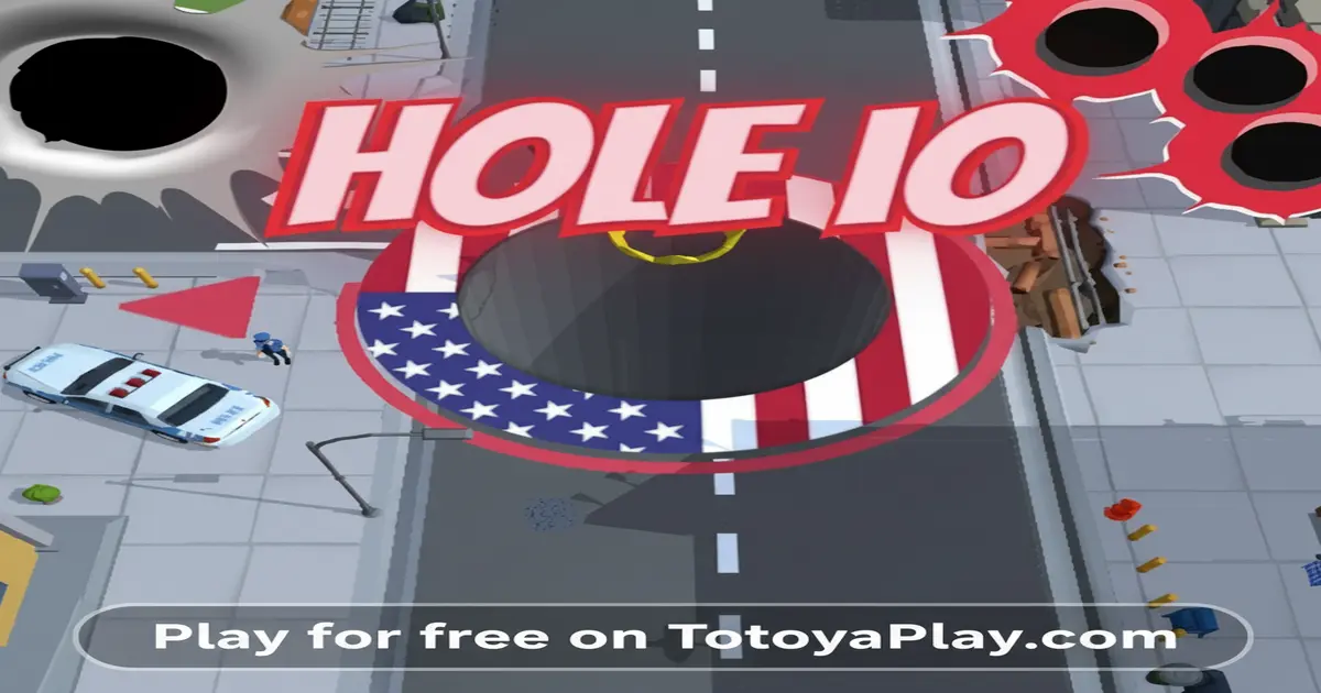 Gameplay screenshot of Hole io