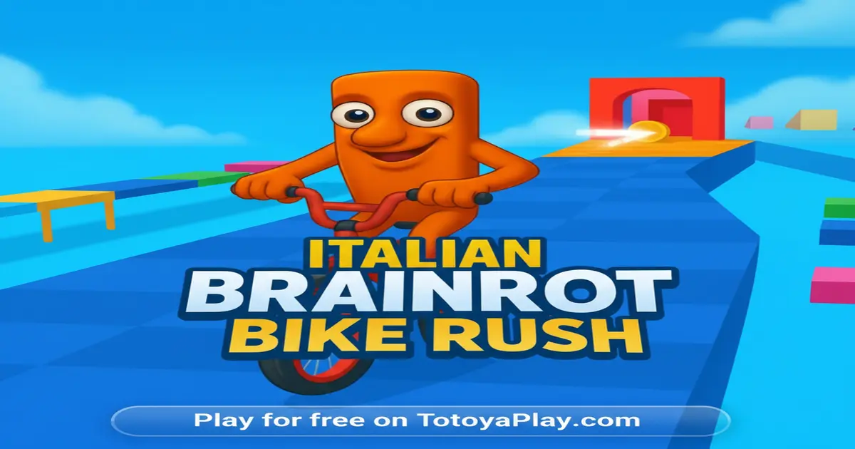 Gameplay screenshot of Italian Brainrot Bike Rush