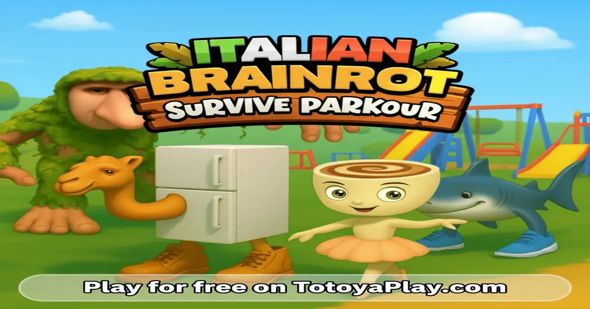 Gameplay screenshot of Italian Brainrot Survive Parkour