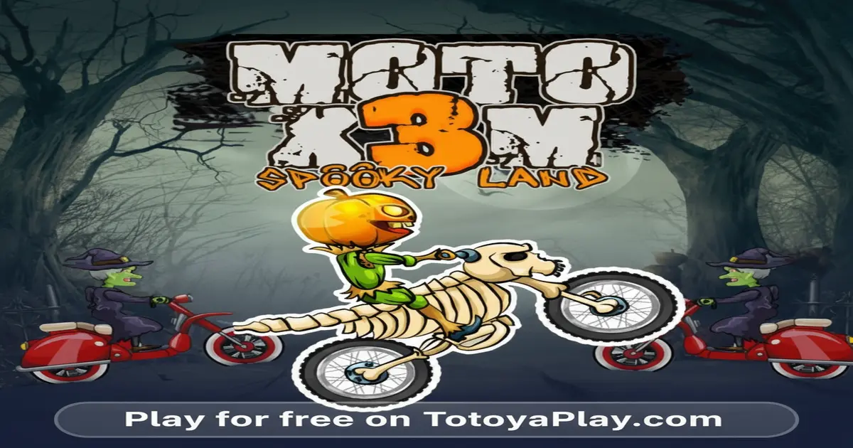 Gameplay screenshot of Moto X3M Spooky Land
