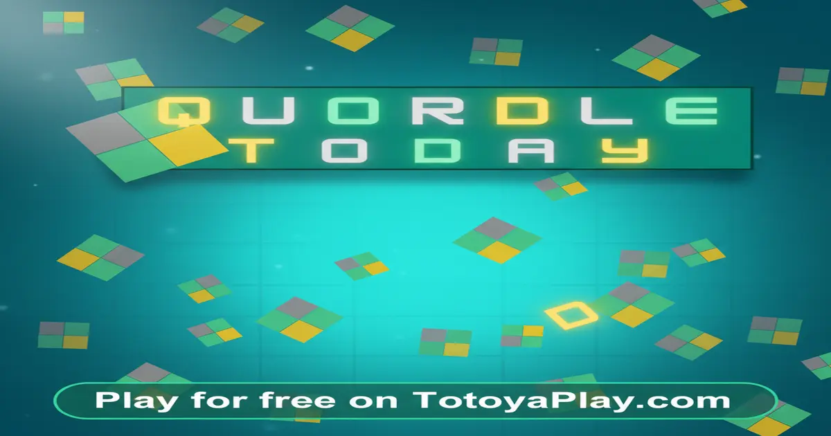 Gameplay screenshot of Quordle Today