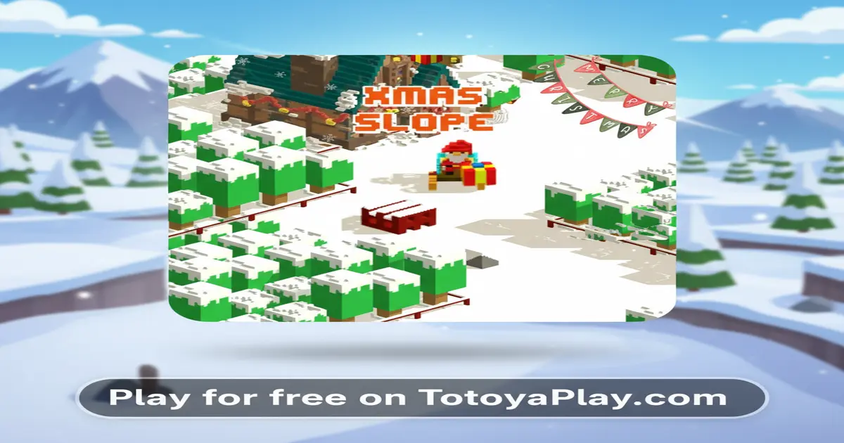 Gameplay screenshot of Xmas Slope