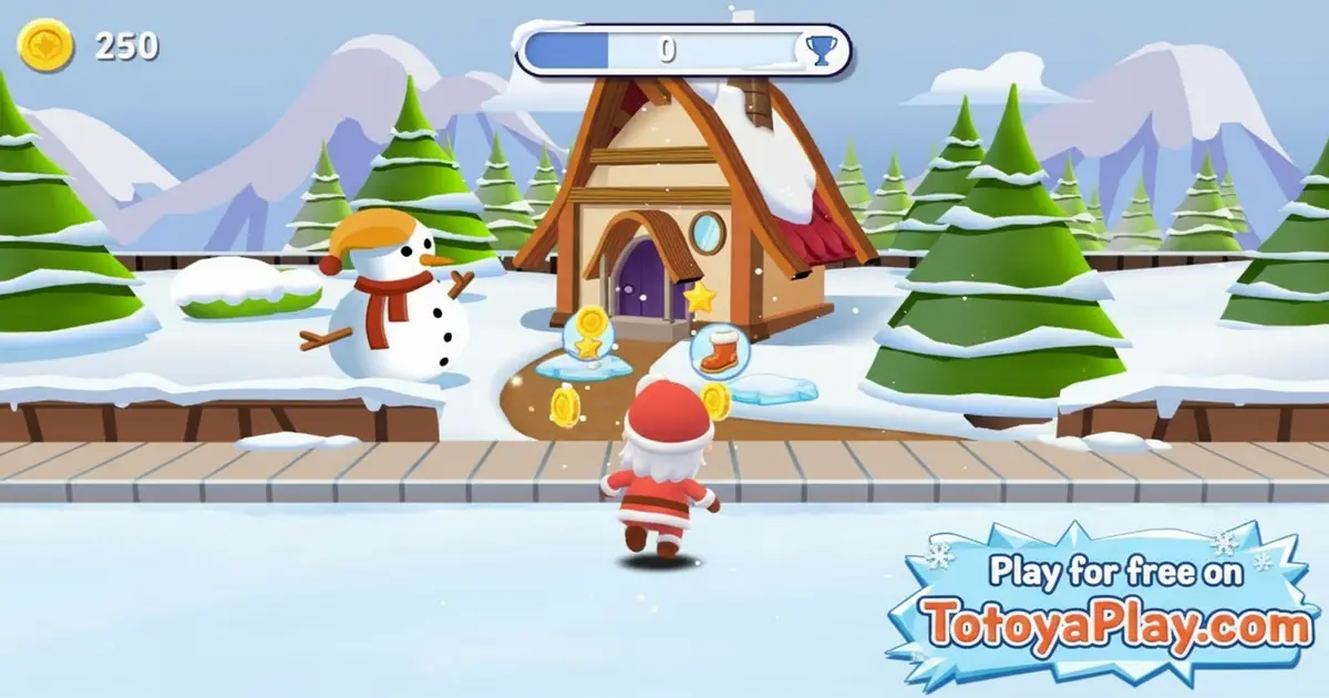 Gameplay screenshot of Santa Run