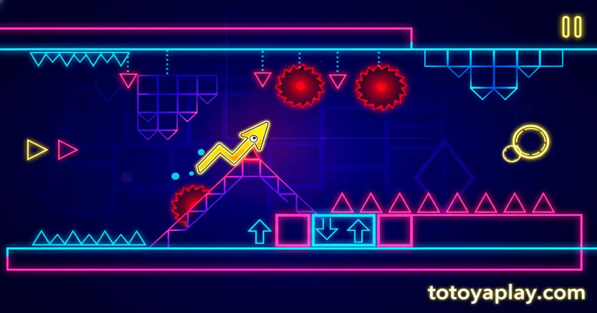 Gameplay screenshot of Geometry Arrow 2